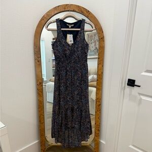 NWT Navy Floral High-Low Dress
